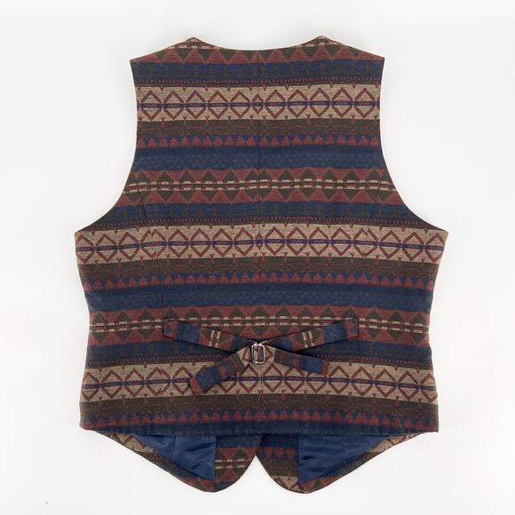 90s Southwest tapestry vest 1990s vintage - Picture 2 of 5